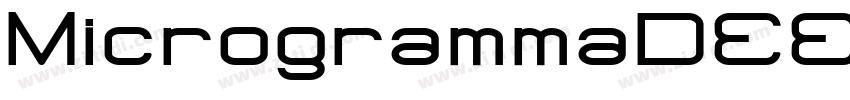 MicrogrammaDEE BoldE字体转换
